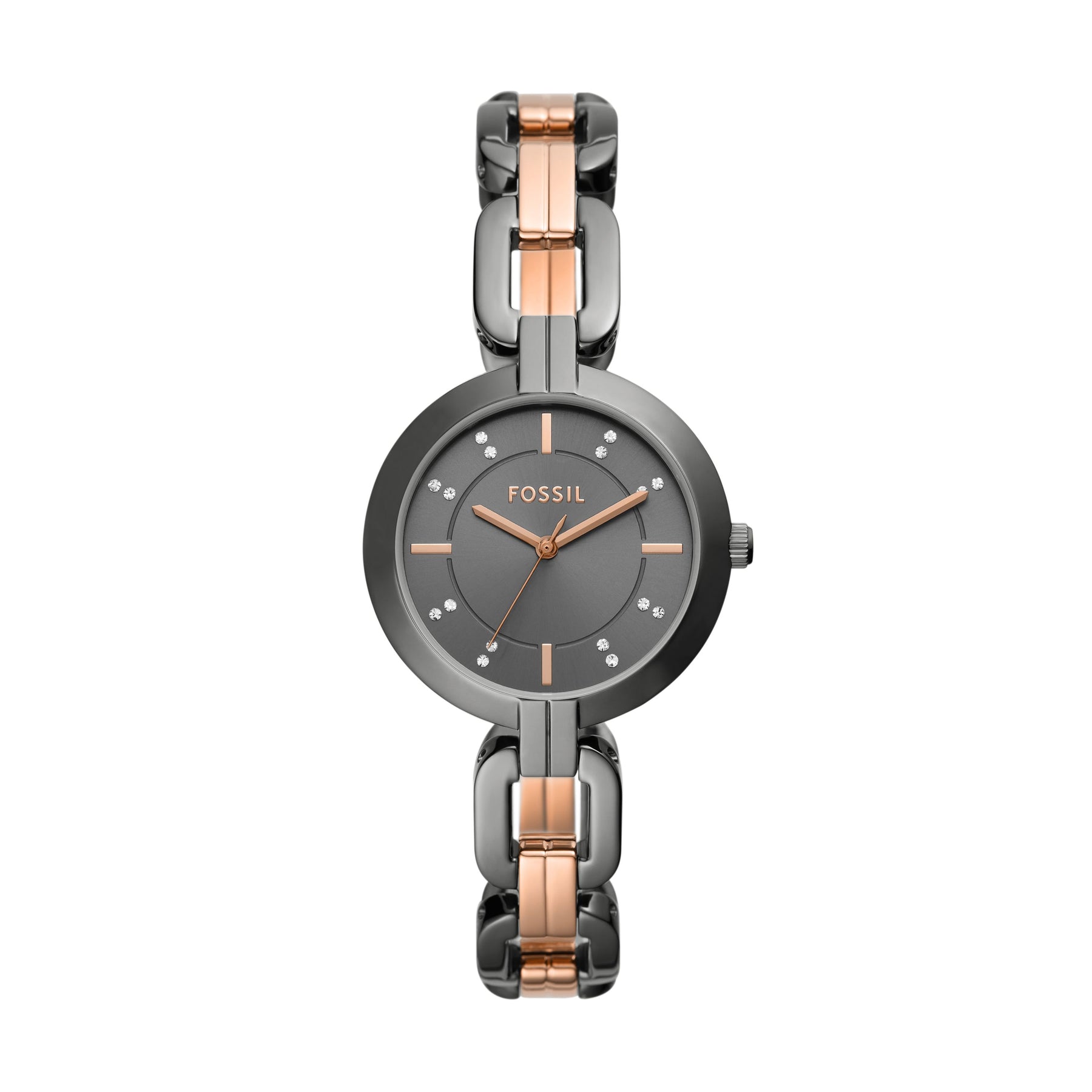 Fossil Damen Kerrigan Drei-Hand, Gunmetal Edelstahl Uhr