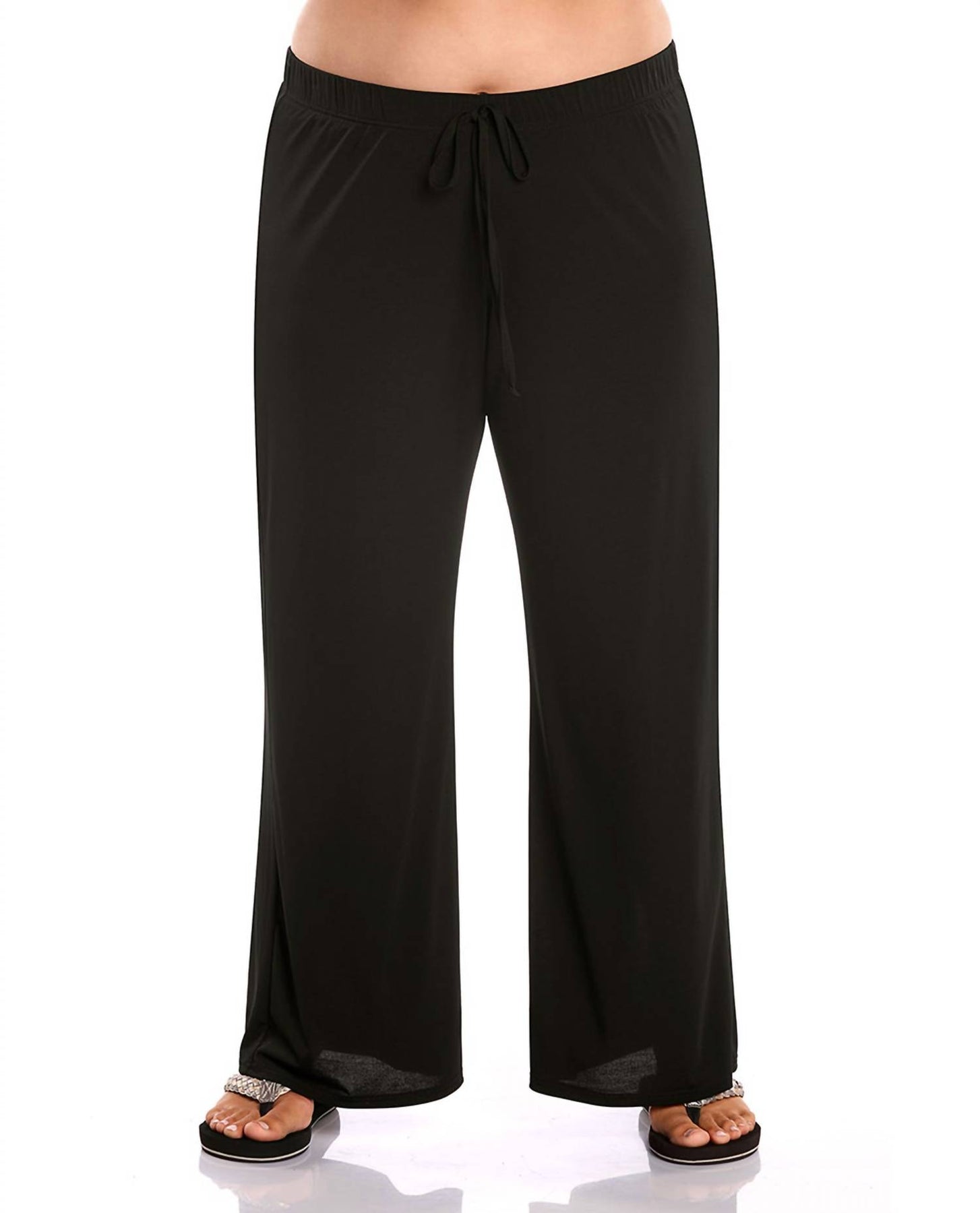 Große Größen Lounge Hose in Schwarz