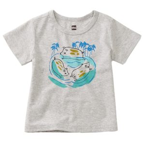 T-Shirt mit schwimmenden Schweinen aus der Teekollektion