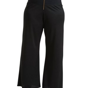 Plus-Size-Hose mit Reißverschluss vorne in Schwarz