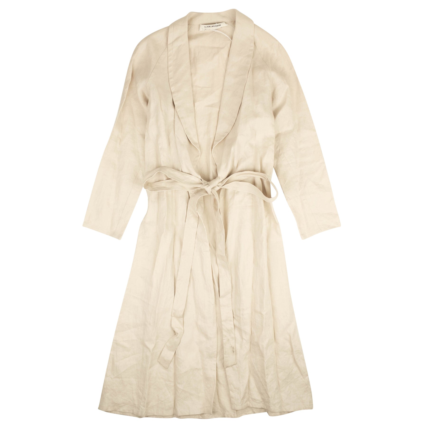 Beige Gürtel Krawatte Blazer Kleid