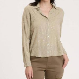 Seraphina – Bluse in Sand Lime Pigment