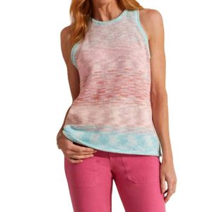 Ärmellos Scoop Pullover Top in Pastell