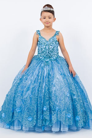 Bestickte Spitze Applique trägerlosen schiere Korsett Ombre Ballkleid 2-16