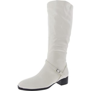 RHIANAH Kniehohe Stiefel aus Kunstleder mit Schnalle