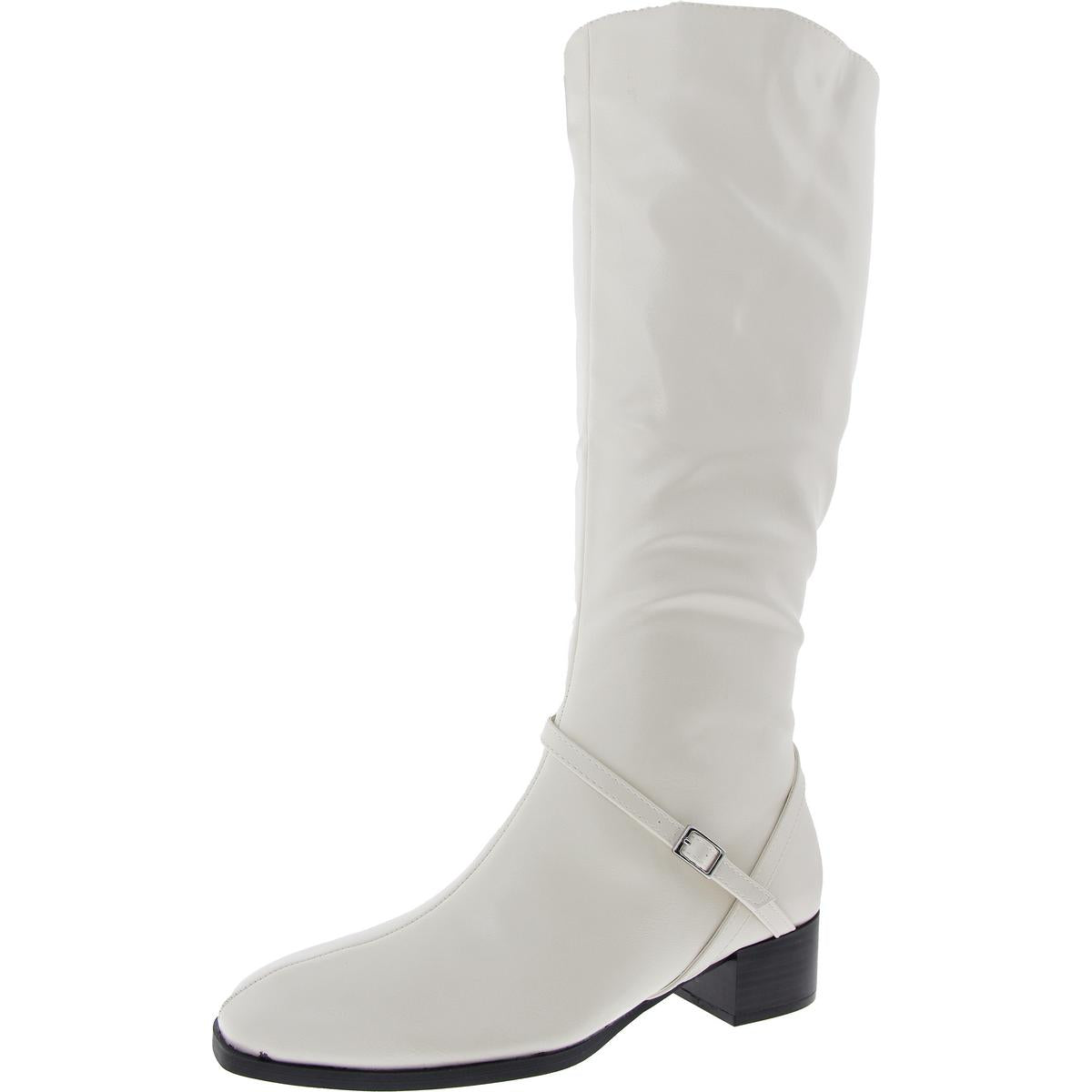 RHIANAH Schnalle Kunstleder Kniehohe Stiefel