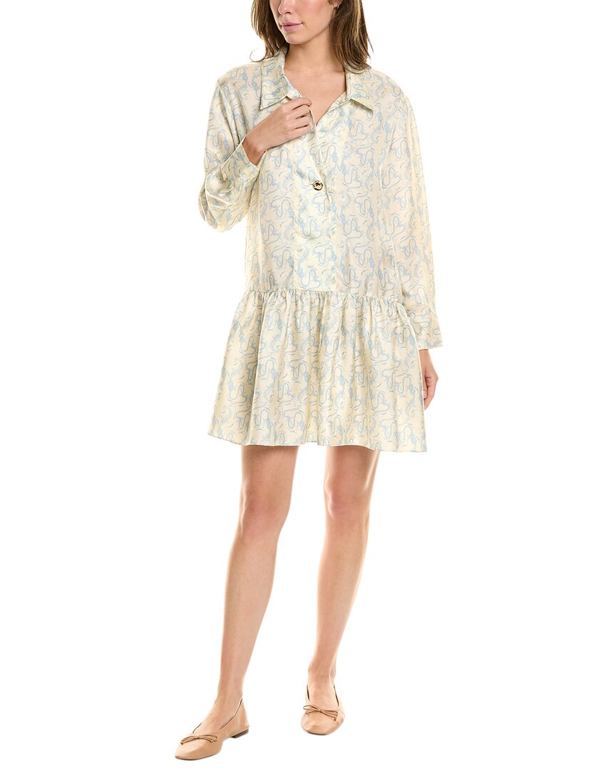 Sandro Flounce Seide Minikleid