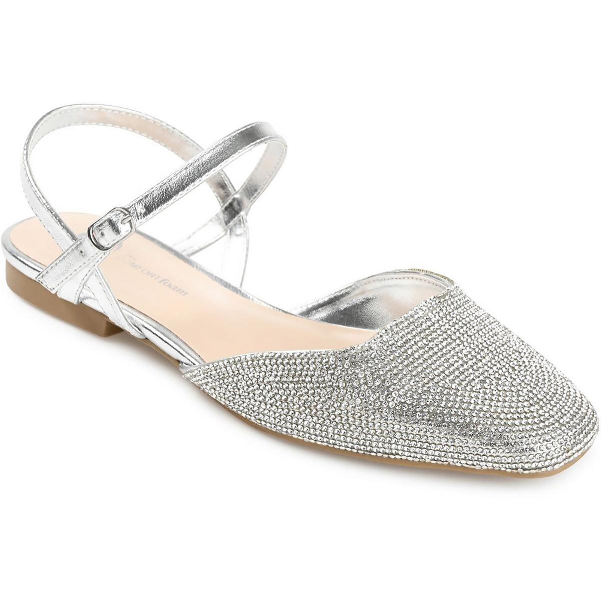 Metallic Strass Slingbacks