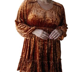 Wunderschönes Muse Samtkleid in Gold