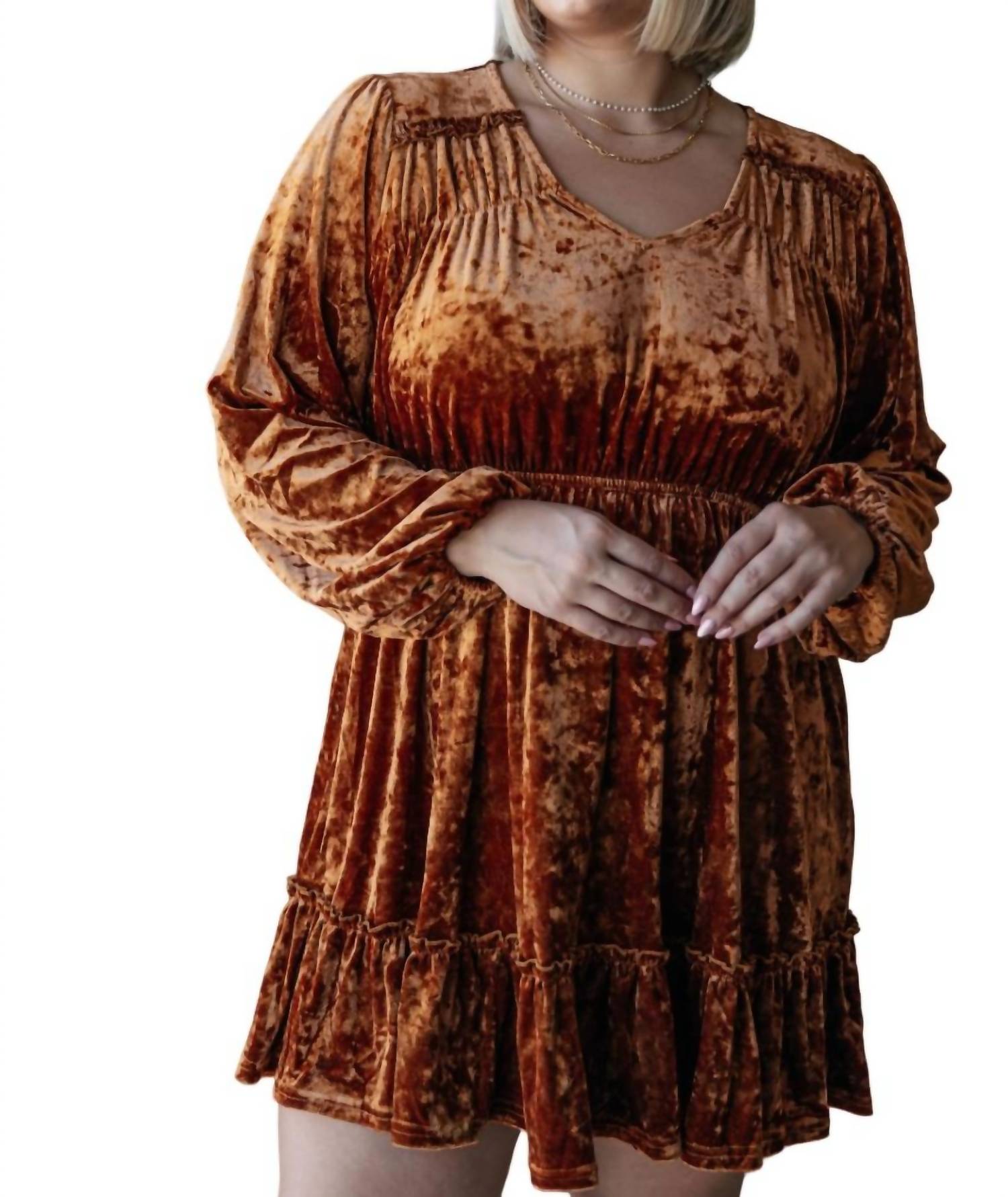 Wunderschönes Muse Samtkleid in Gold