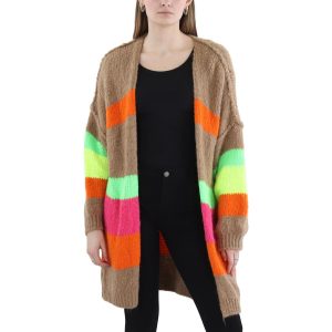Strickjacke „Peace“ aus Wollmischung mit offener Vorderseite