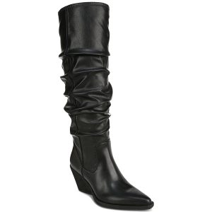 Riau Kunstleder-Kniehohe Stiefel mit breiter Wade