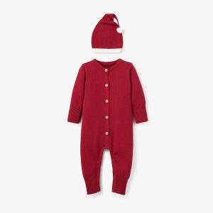 Santa-Baby-Overall für Kinder in Rot
