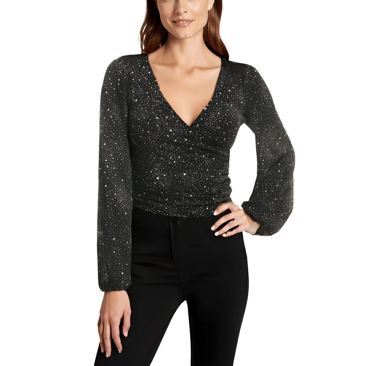 Biene Darlin Metallic Nylon Wrap Top
