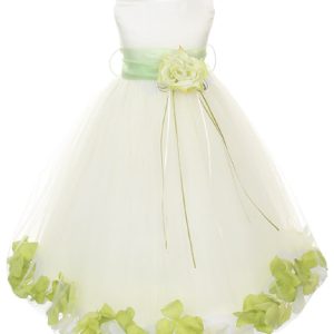 Elfenbeinfarbenes Kleid für große Mädchen mit Schärpe und Blütenblatt für Junior-Brautjungfer in Übergröße, Größen 16,5–20,5