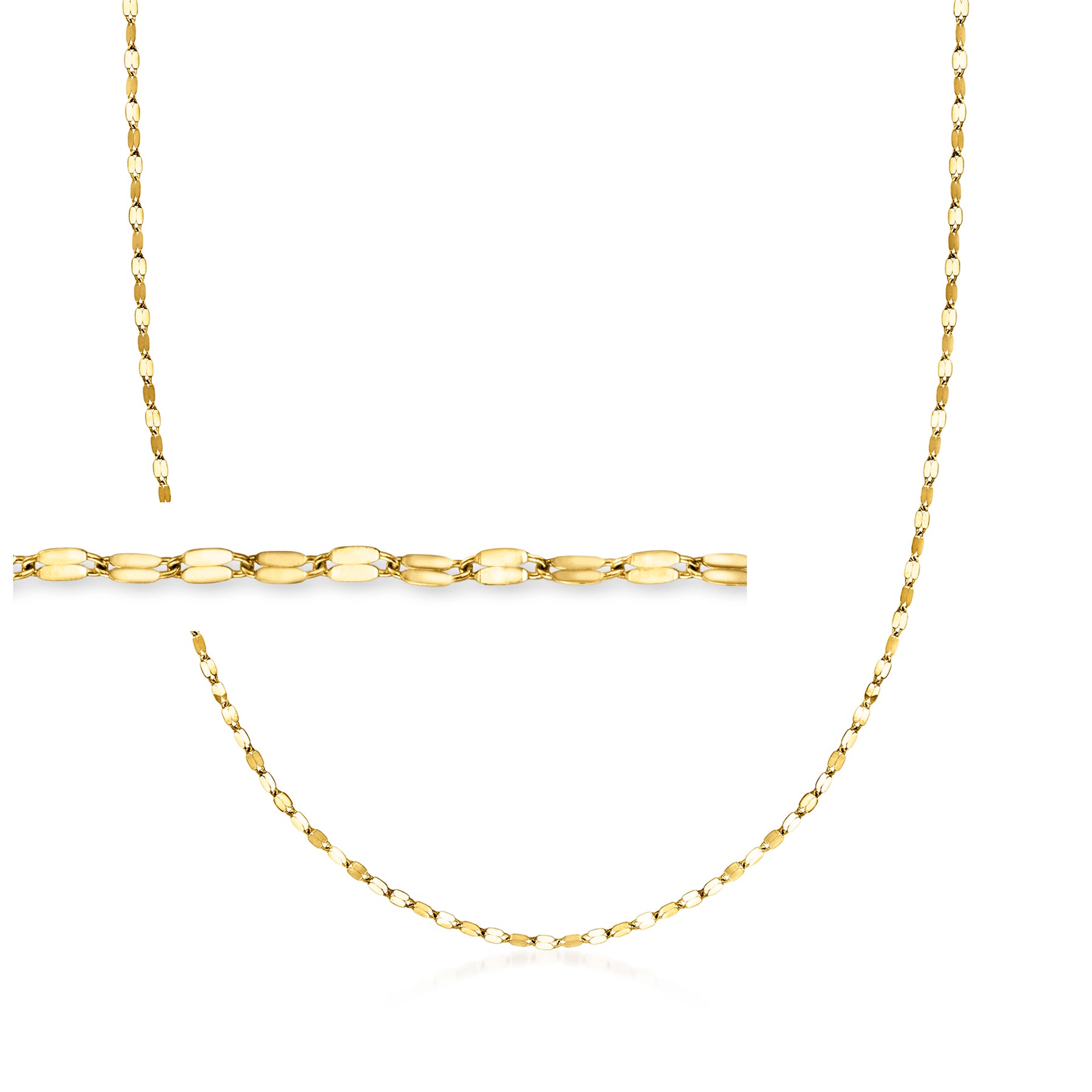 Ross-Simons Italienische 1.5mm 18kt Gelbgold Lumachina-Kette Halskette