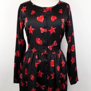 MOSCHINO COUTURE X JEREMY SCOTT Kleid für Damen mit 'Stars Hearts Bow Ties'