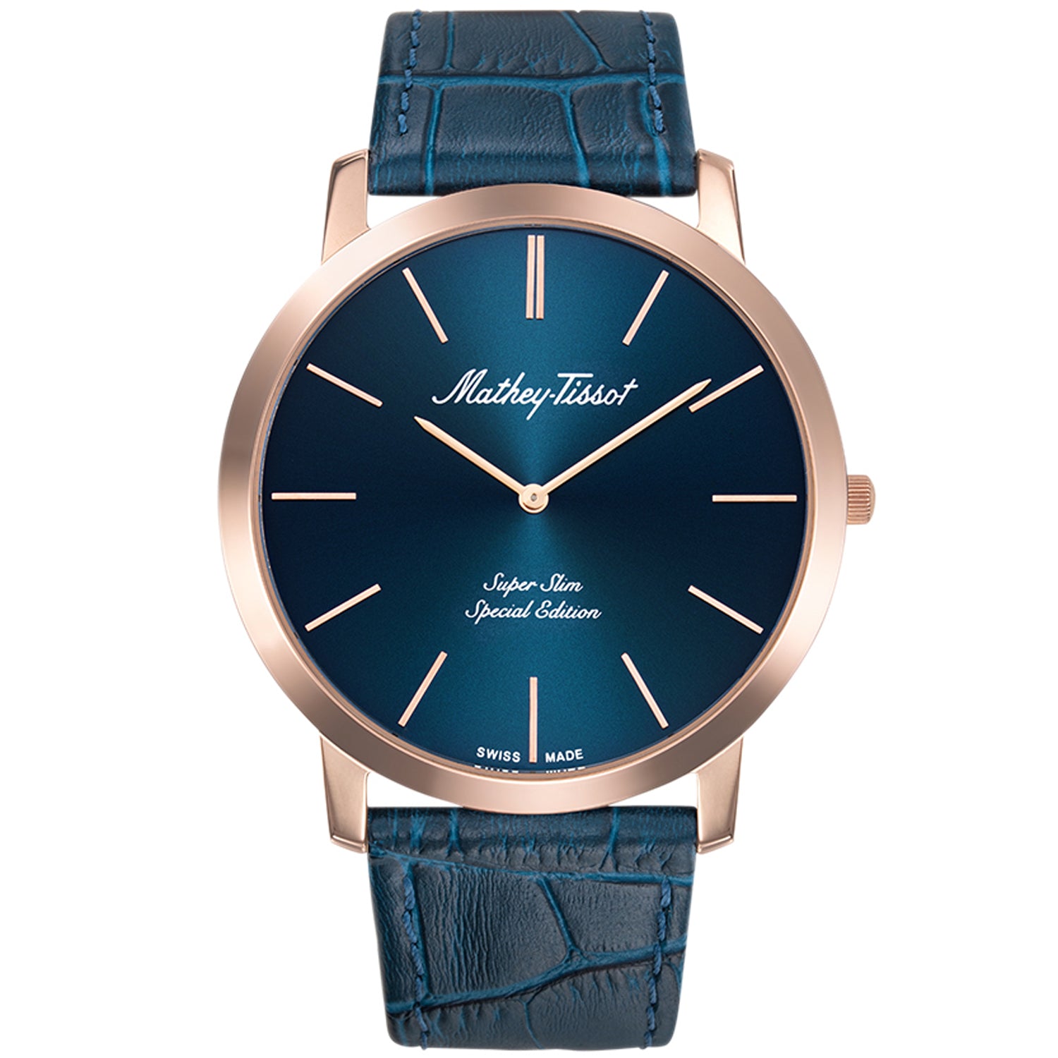 Mathey Tissot Herren Blau Zifferblatt Uhr