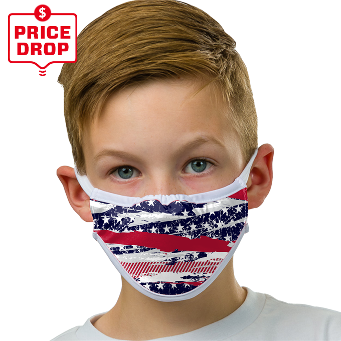 Alleson Flagge Abstrakt Ad Spc 3-lagige Maske