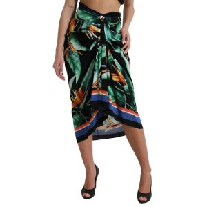 Dolce & Gabbana Strelitzia High Waist Wrap Midi Damenrock (Vorbesitz)