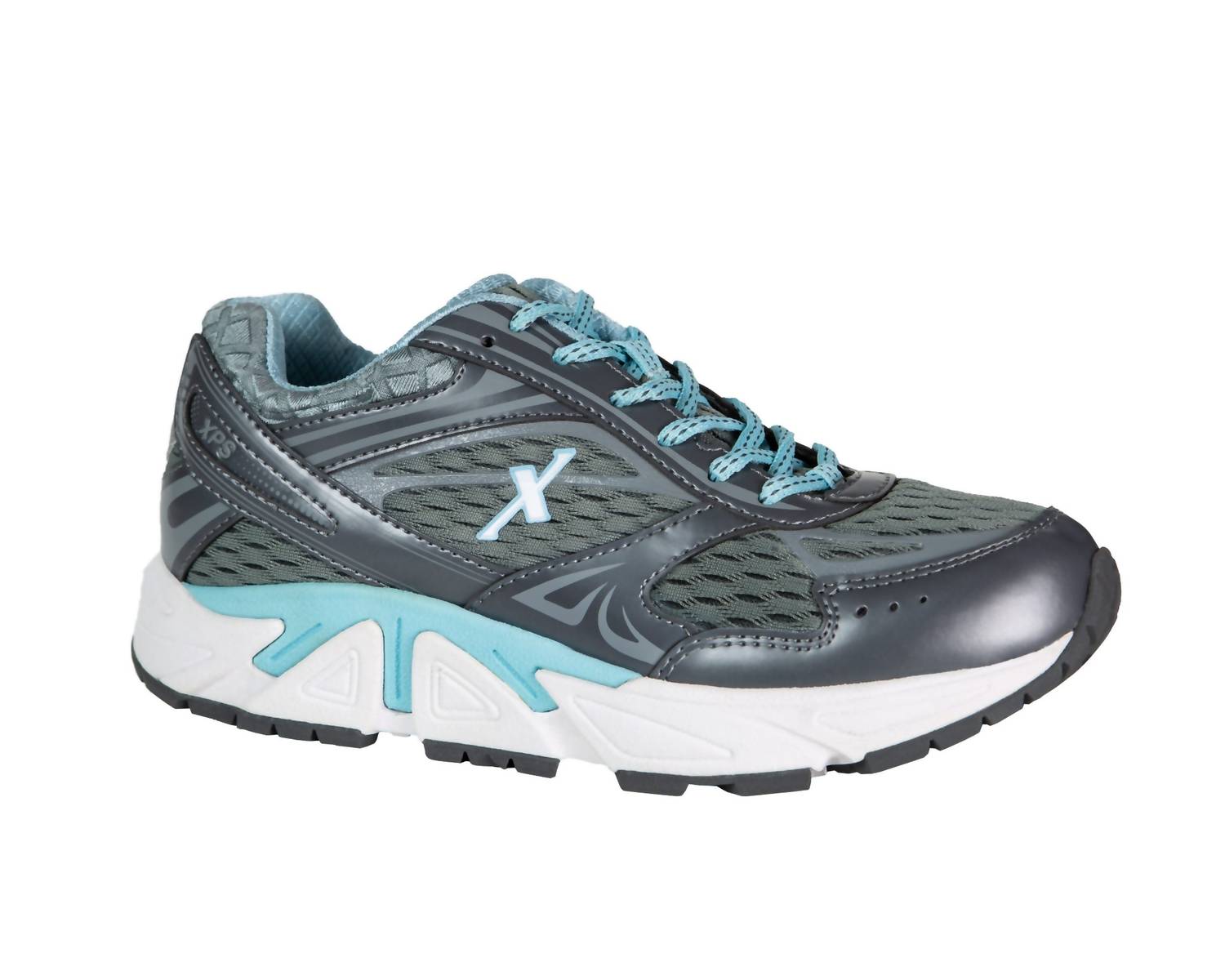 Damen Genesis breite Turnschuhe in Graphit/Minze