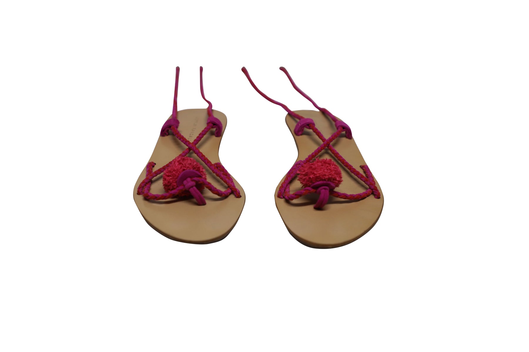 Loeffler Randall Sandalen mit Schnürung aus braunem Leder