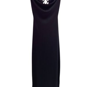 Maxi-Krawattenkleid in Schwarz