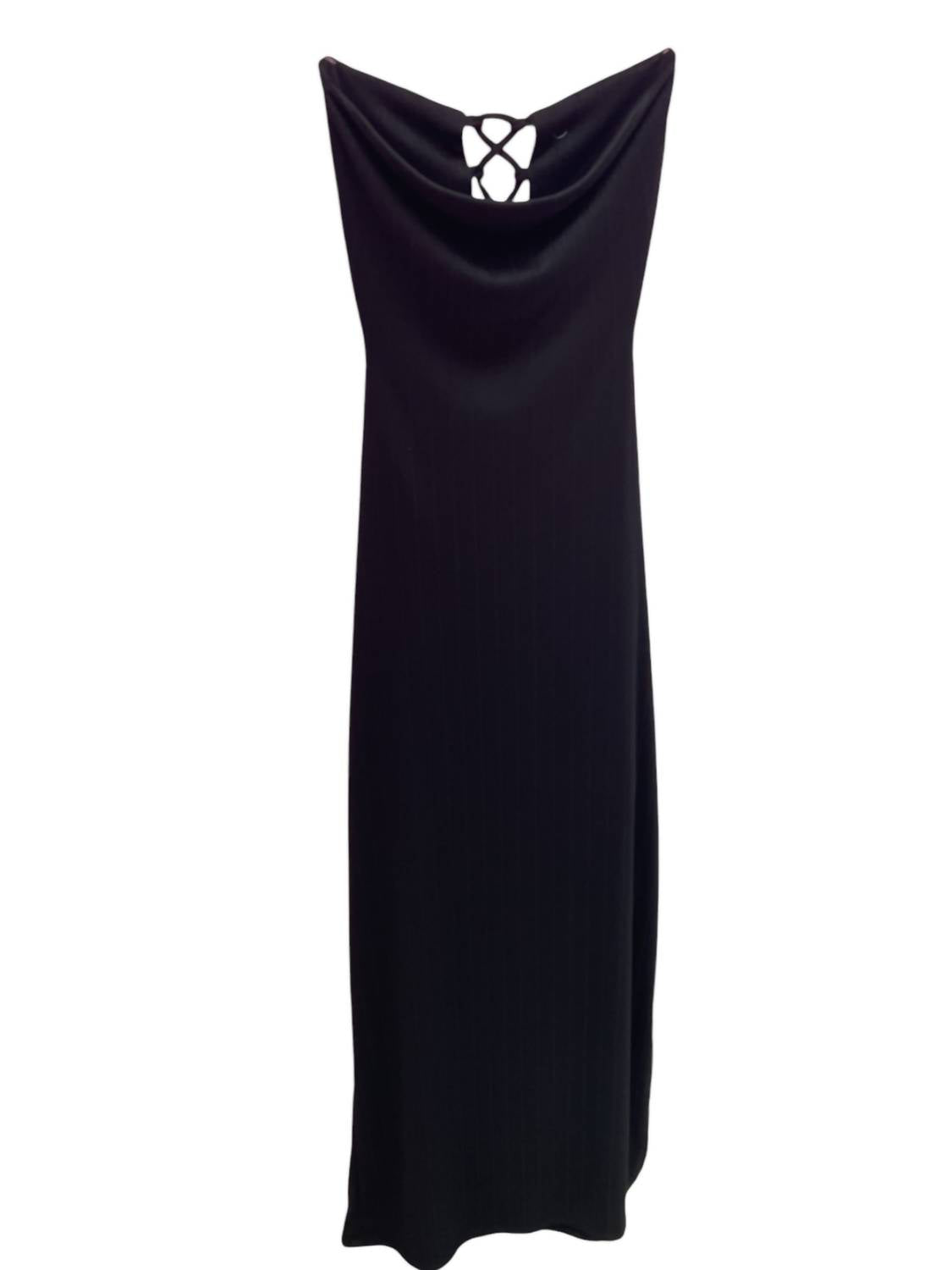 Maxi-Krawattenkleid in Schwarz