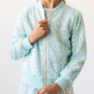 Aqua Paillettenjacke