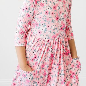 Azalea 3/4-Ärmel-Taschen-Twirl-Kleid