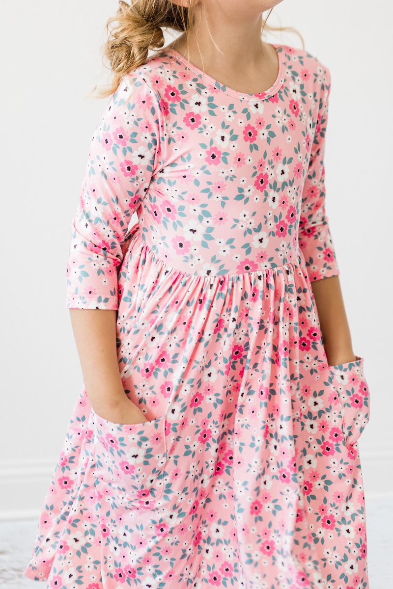 Azalea 3/4-Ärmel Tasche Twirl Kleid