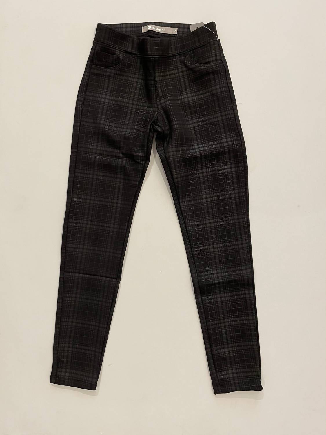 Mädchen Muster Skinny Hose in kariert