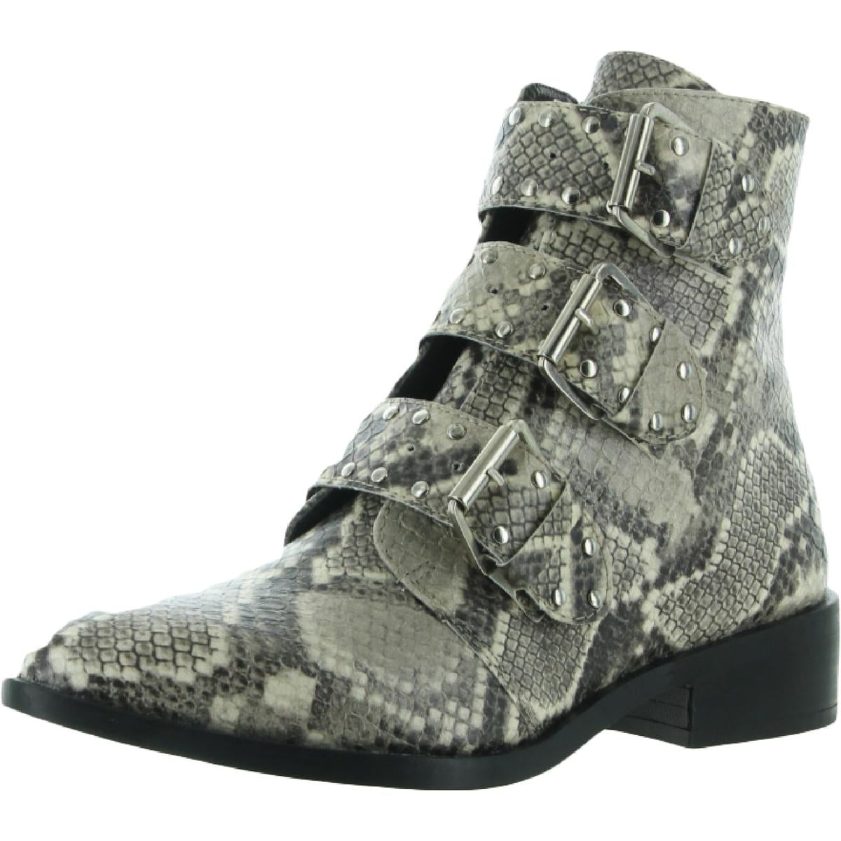 Harmon Imitat Leder Schlangenmuster Stiefeletten