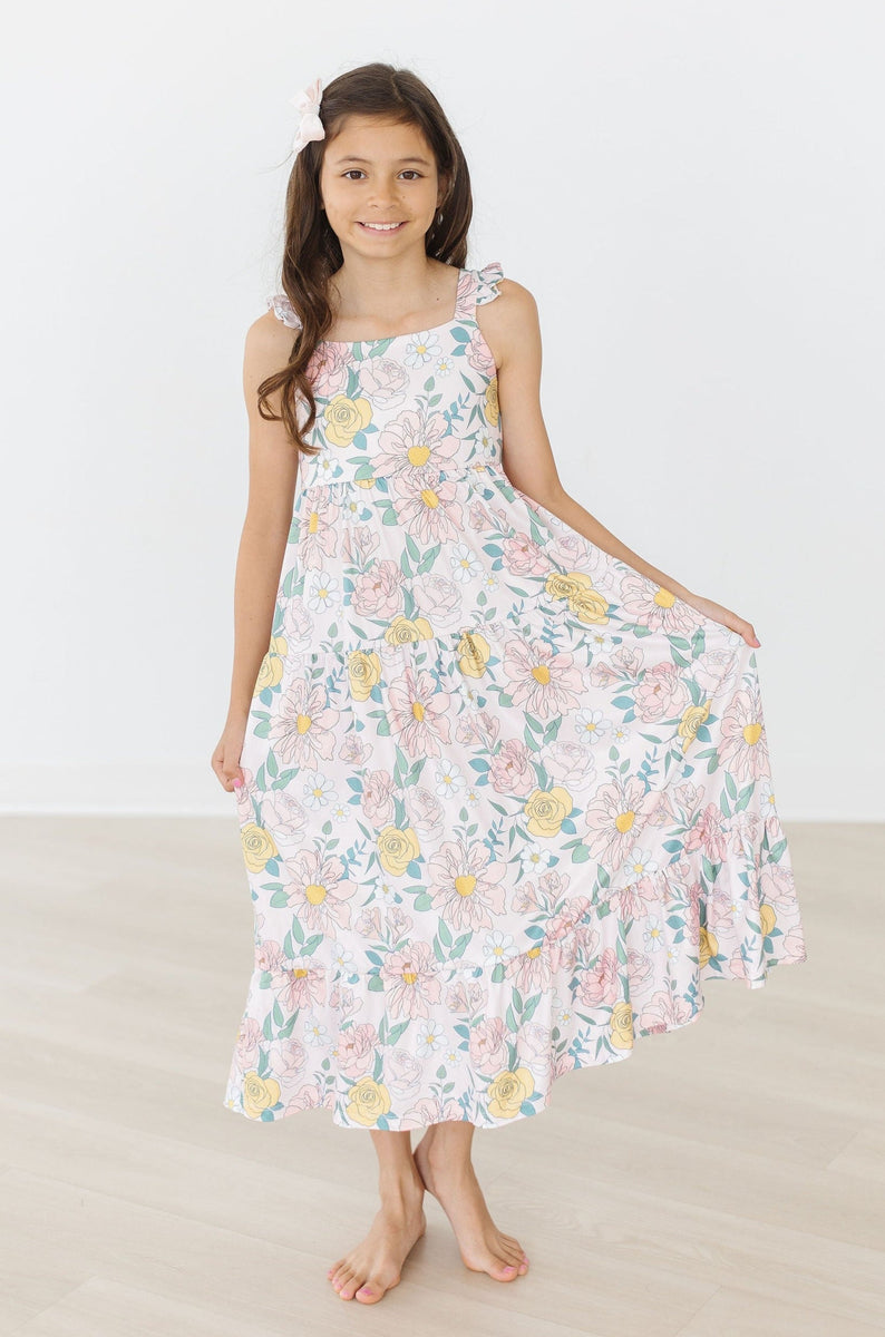 Herbst Breeze Rüschen Maxi Kleid