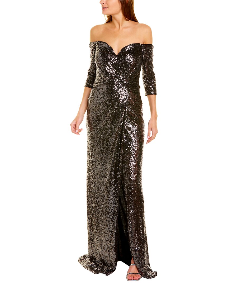 Rene Ruiz Schulterfrei Paillettenkleid