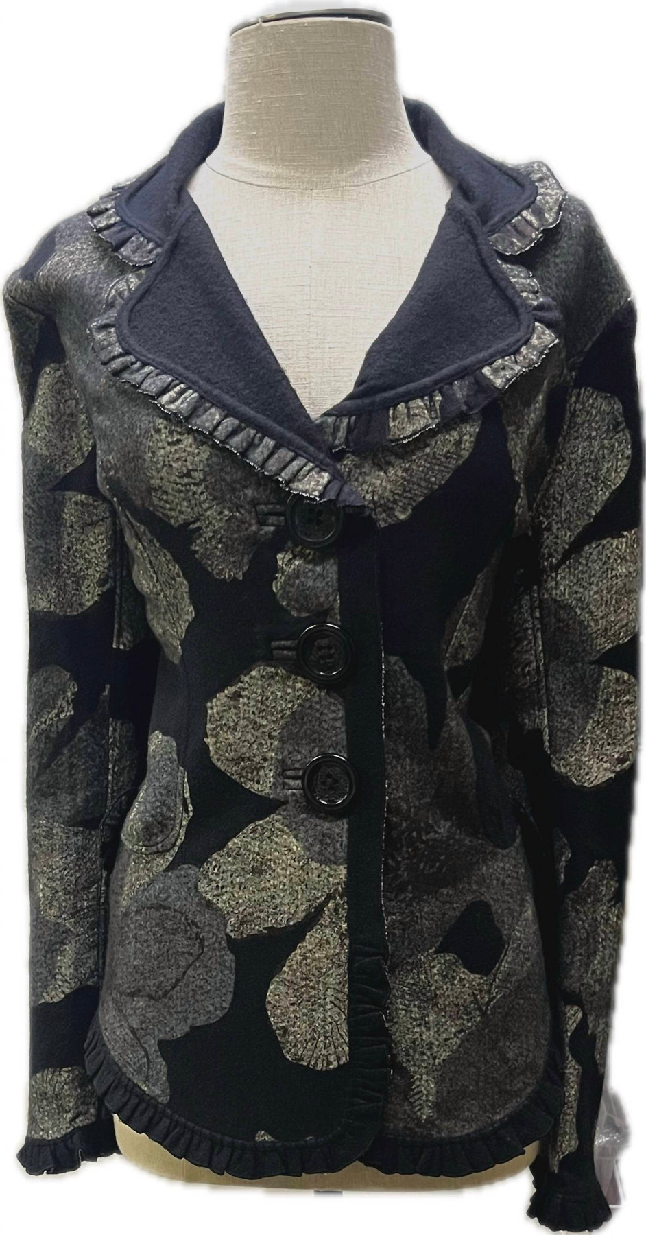 Florale Jacke in 7223Oliv