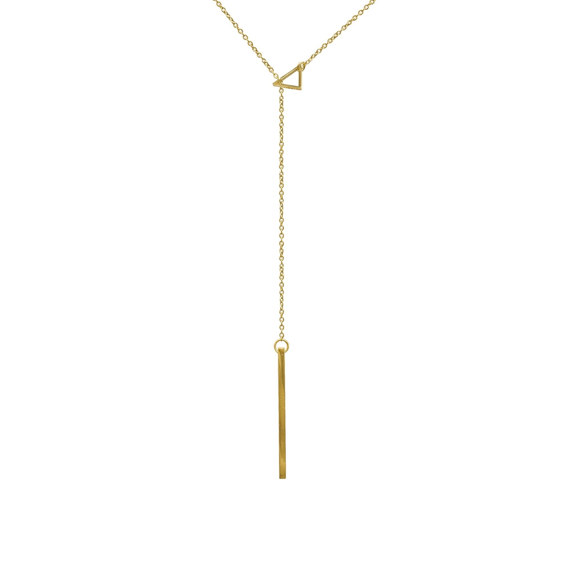 14k vergoldet Dreieck Lariat Halskette
