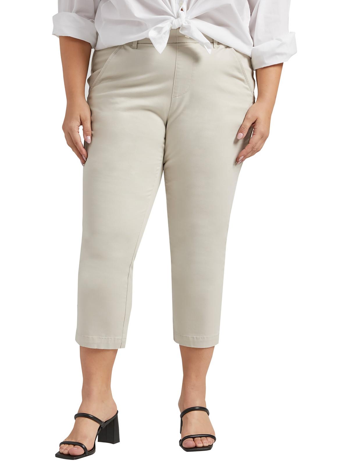 Plus Damen mittlerer Bund Jeans aus Baumwolle