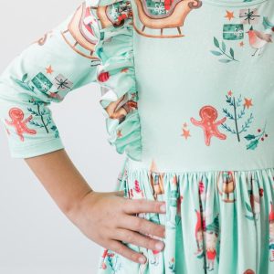Believe in Your Elf Ruffle Twirl Kleid