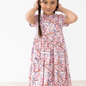 Batter Up S/S Pocket Twirl Kleid