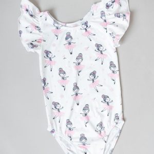 Ballerina S / S Flutter Ärmel Leotard