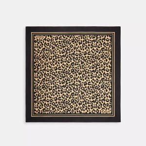 Coach Outlet Gepard Muster Seide quadratisch Schal