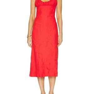 Julieta-Kleid in Kirschrot