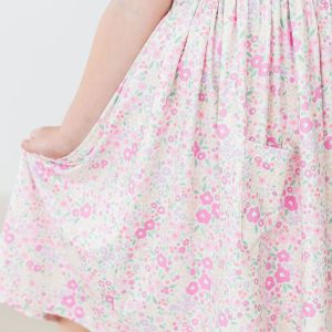 Blooming Beauty S/S-Taschen-Twirl-Kleid