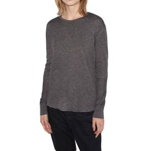 Damen Duofold T-Shirt mit Rundhalsausschnitt in Grau