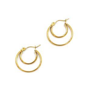 14k vergoldet Crescent Midi Hoops