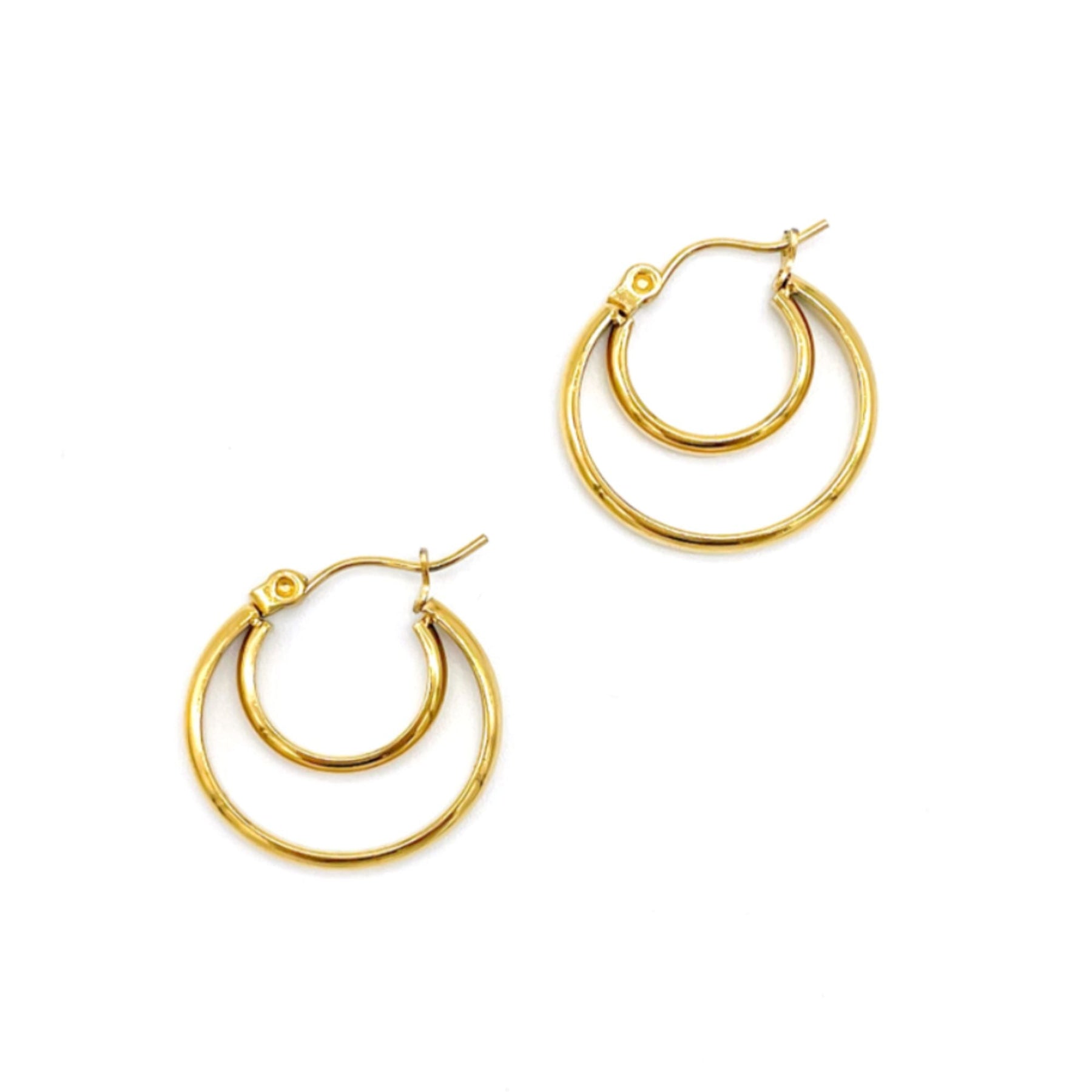 14k vergoldet Crescent Midi Hoops