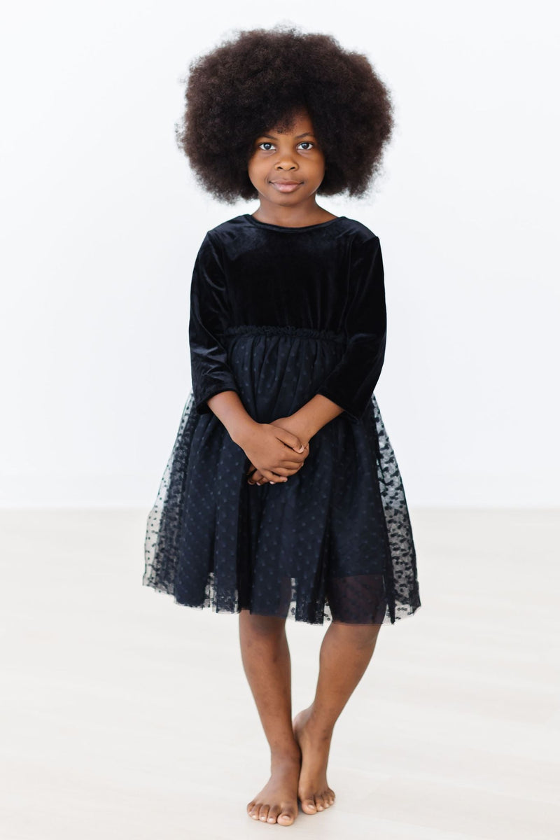 Schwarzes Tutu Kleid aus Samt