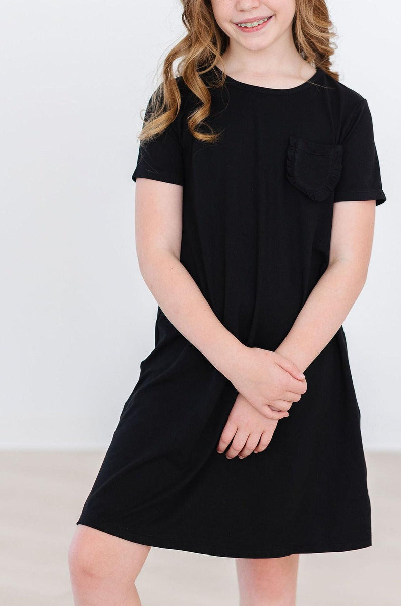 Schwarzes T-Shirt Kleid