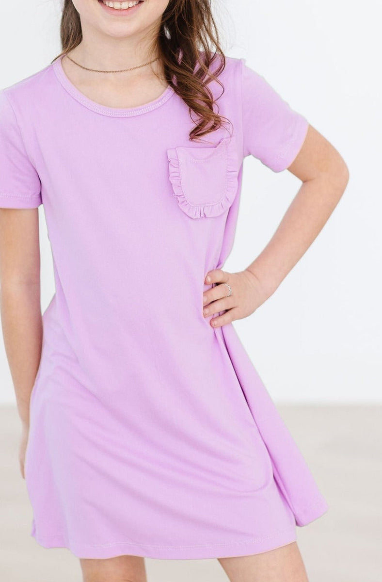 Helle Lila T-Shirt Kleid